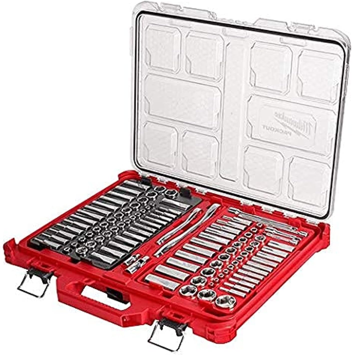Milwaukee Electric - 1/4-3/8 106PC Rat. and Socket Set in PKOUT SAE-MM